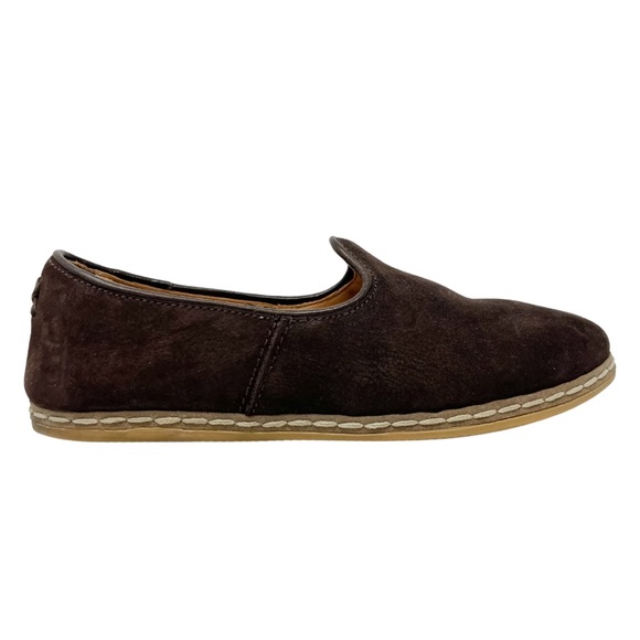 Charix Safari Women's Handmade Leather Slip On
Loafer Dark Brown Suede Feel - Picture 3 of 10